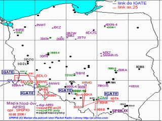 Mapa APRS i wezlow PR
