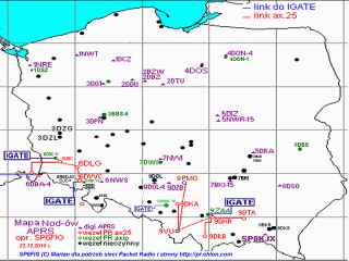 Mapa APRS i wezlow PR