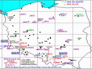 Mapa APRS i wezlow PR